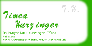 timea wurzinger business card